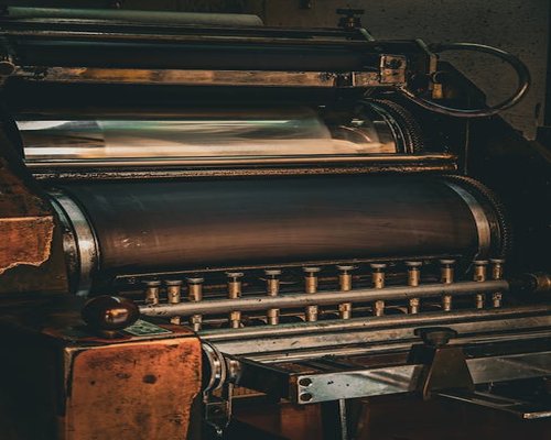 Vintage printing press