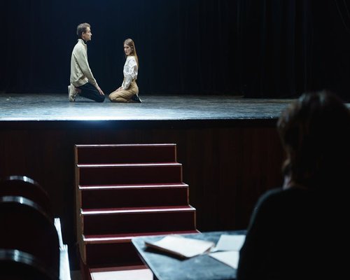 Dramatic theater stage performance